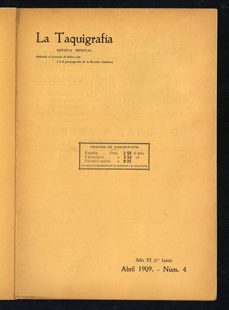 Miniatura de La Taquigrafía. Abril de 1909, nº 4