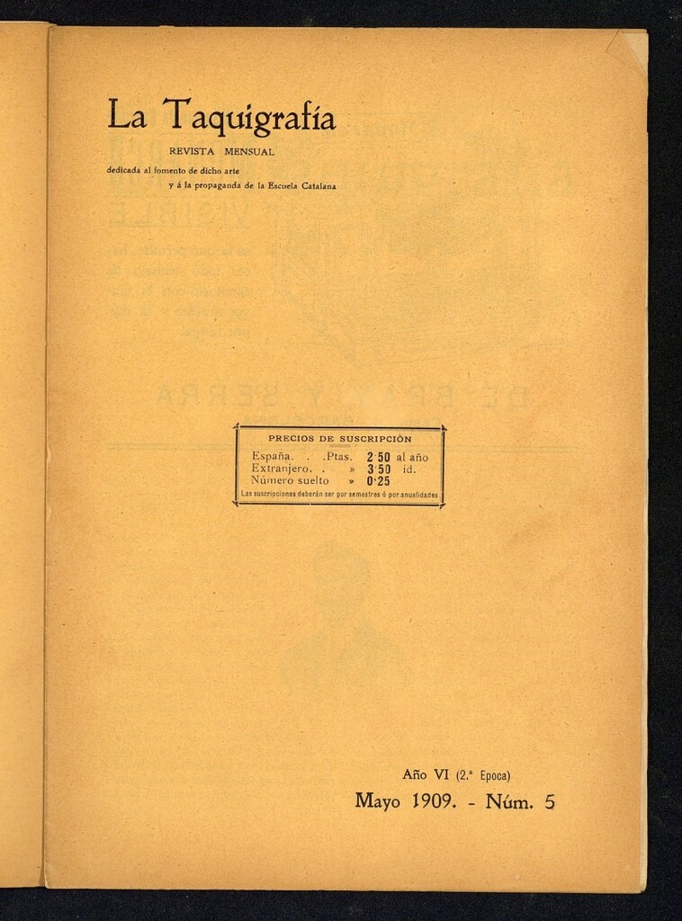 Miniatura de La Taquigrafía. Mayo de 1909, nº 5