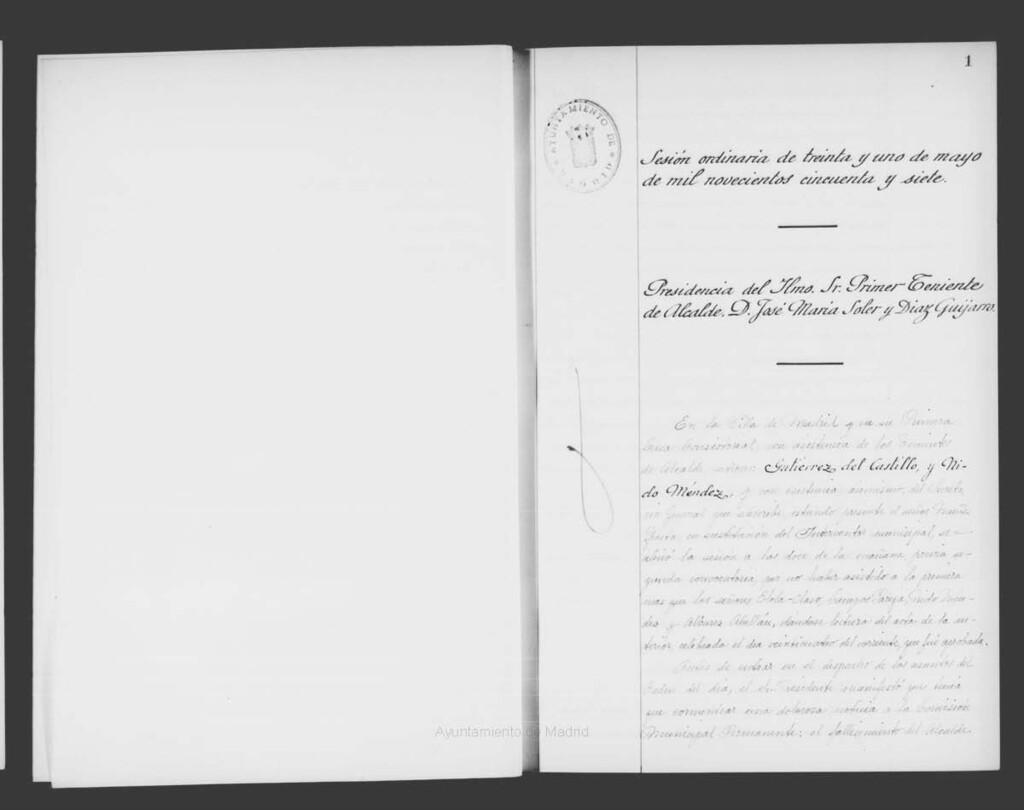 Miniatura de Actas de acuerdos del Ayuntamiento. Tomo 872 del año 1957 (31 mayo a 24 julio)