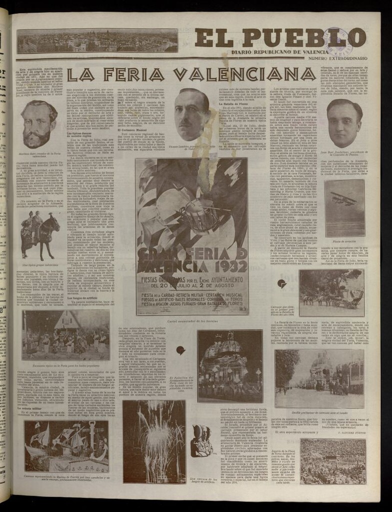 Miniatura de El Pueblo : Diario republicano de Valencia del 24 de julio de 1932, nº extraordinario