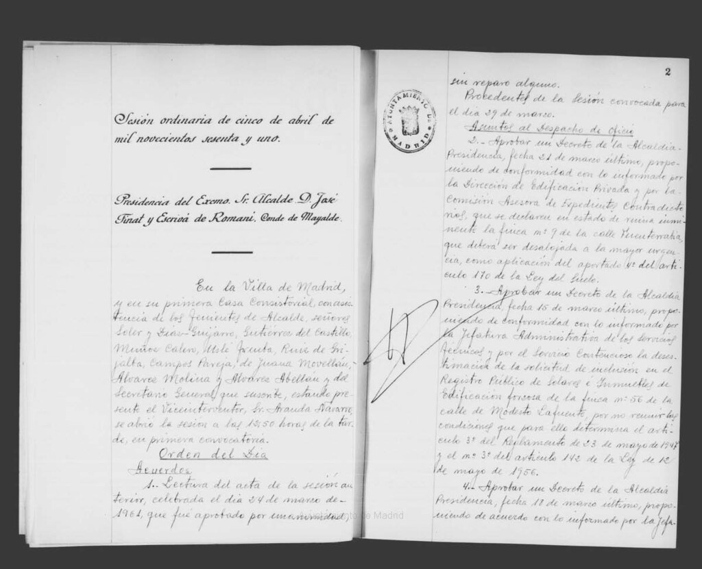 Miniatura de Actas de acuerdos del Ayuntamiento. Tomo 906 del año 1961 (31 marzo a 10 mayo)