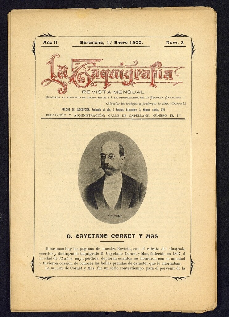 Miniatura de La Taquigrafía. Enero de 1900, nº 3