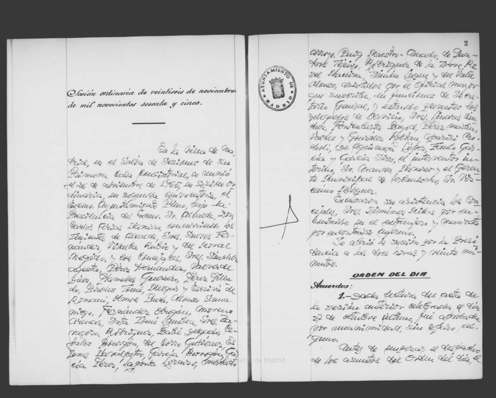 Miniatura de Actas de acuerdos del Ayuntamiento. Tomo 943 del año 1965 (26 noviembre a 30 marzo)
