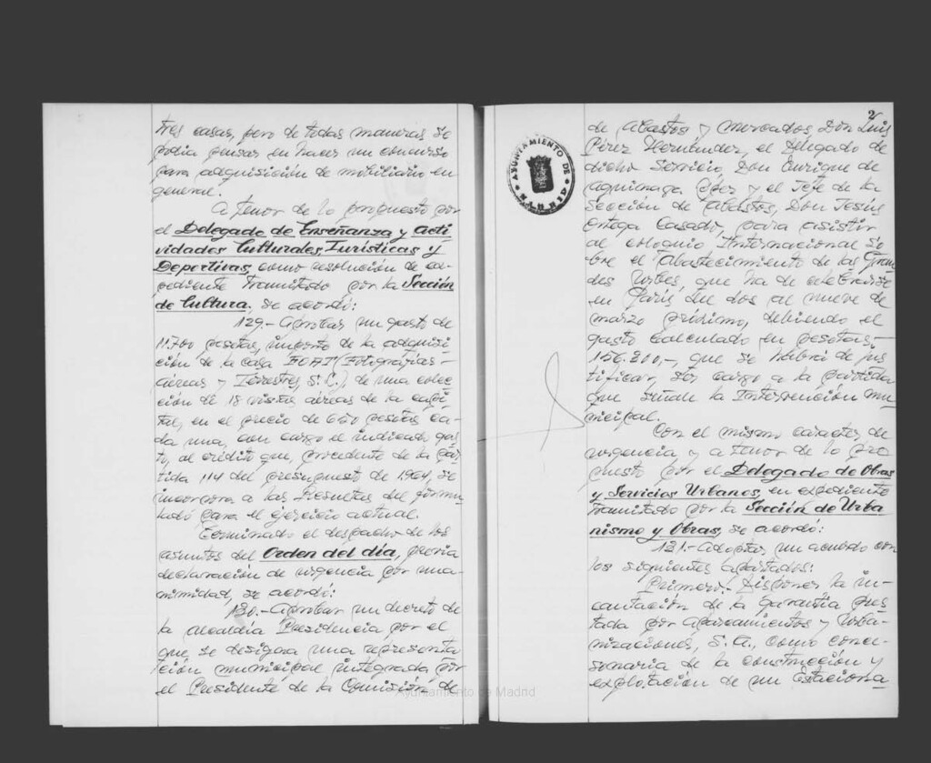 Miniatura de Actas de acuerdos del Ayuntamiento. Tomo 944 del año 1965 (26 febrero a 21 abril)