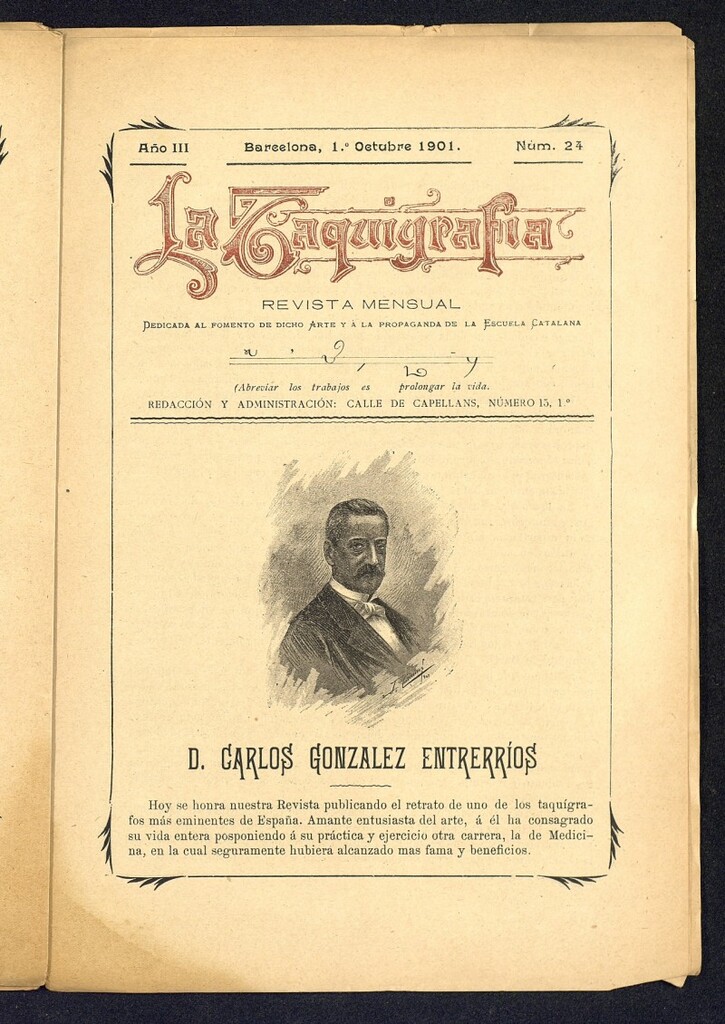 Miniatura de La Taquigrafía. Octubre de 1901, nº 24
