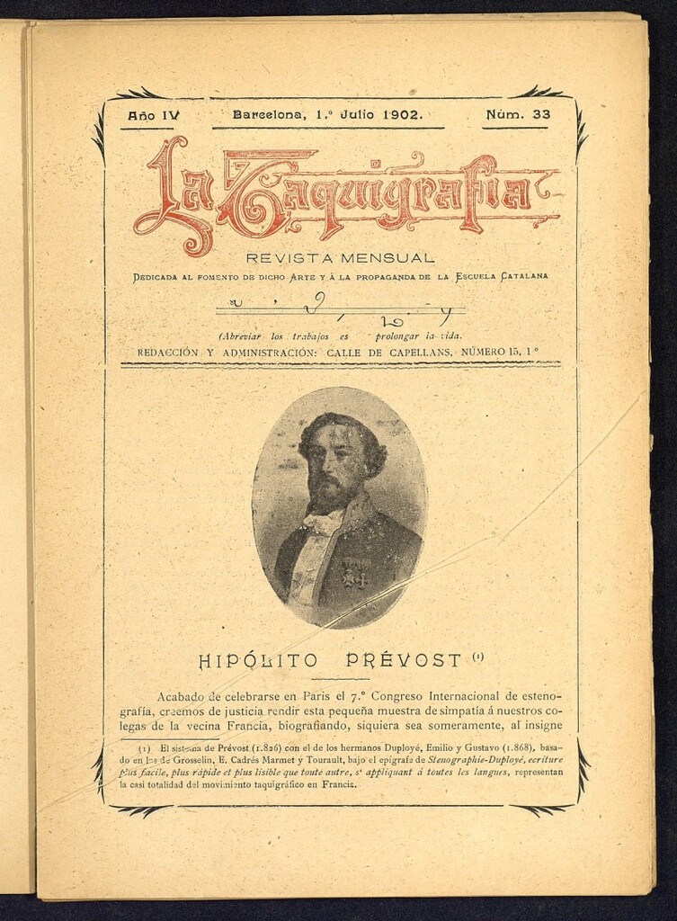 Miniatura de La Taquigrafía. Julio de 1902, nº 33
