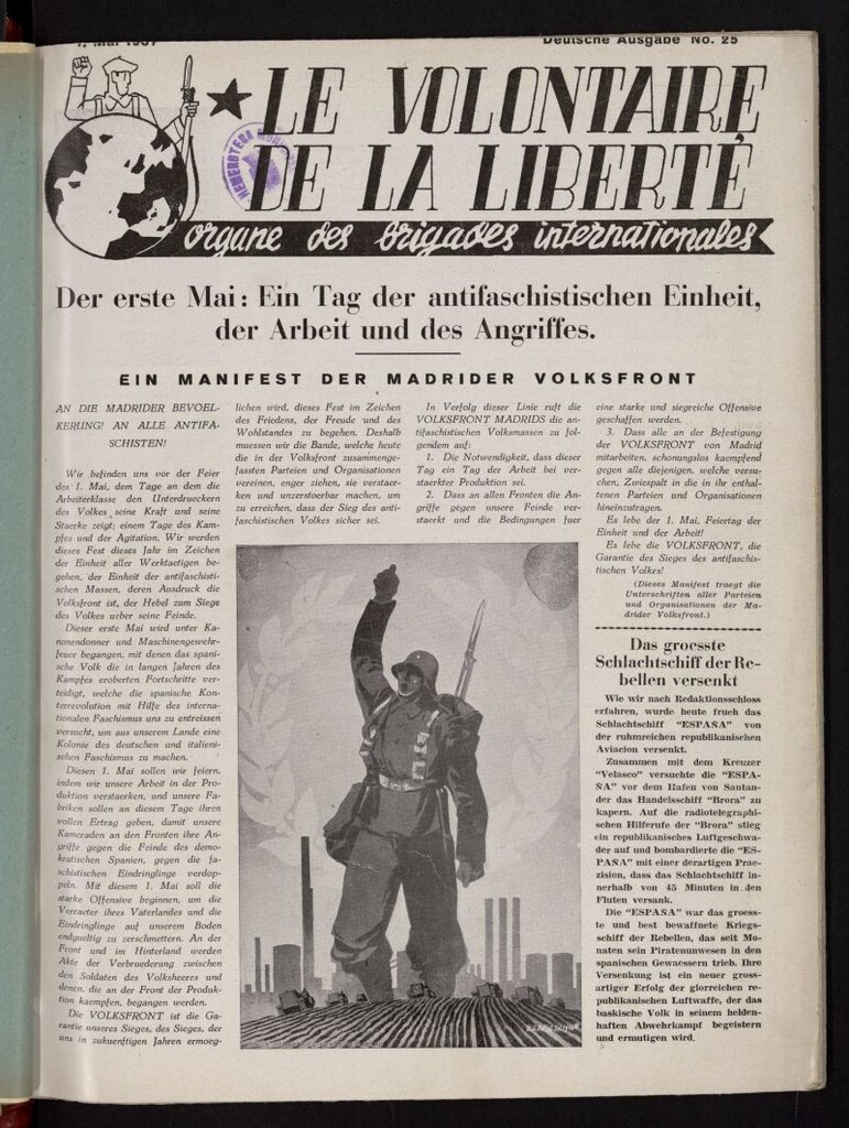 Miniatura de Le Volontaire de la Liberté : Organe des Brigades Internationales