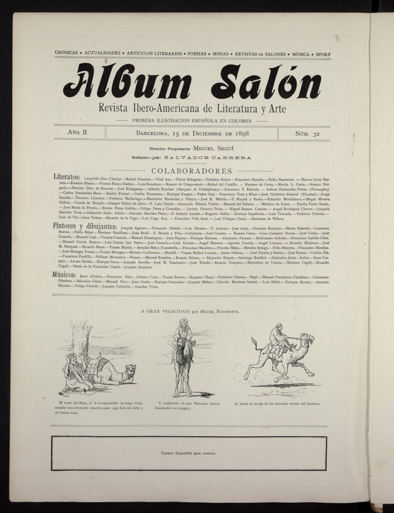 Miniatura de Album Salón del 15 de diciembre de 1898, nº 32