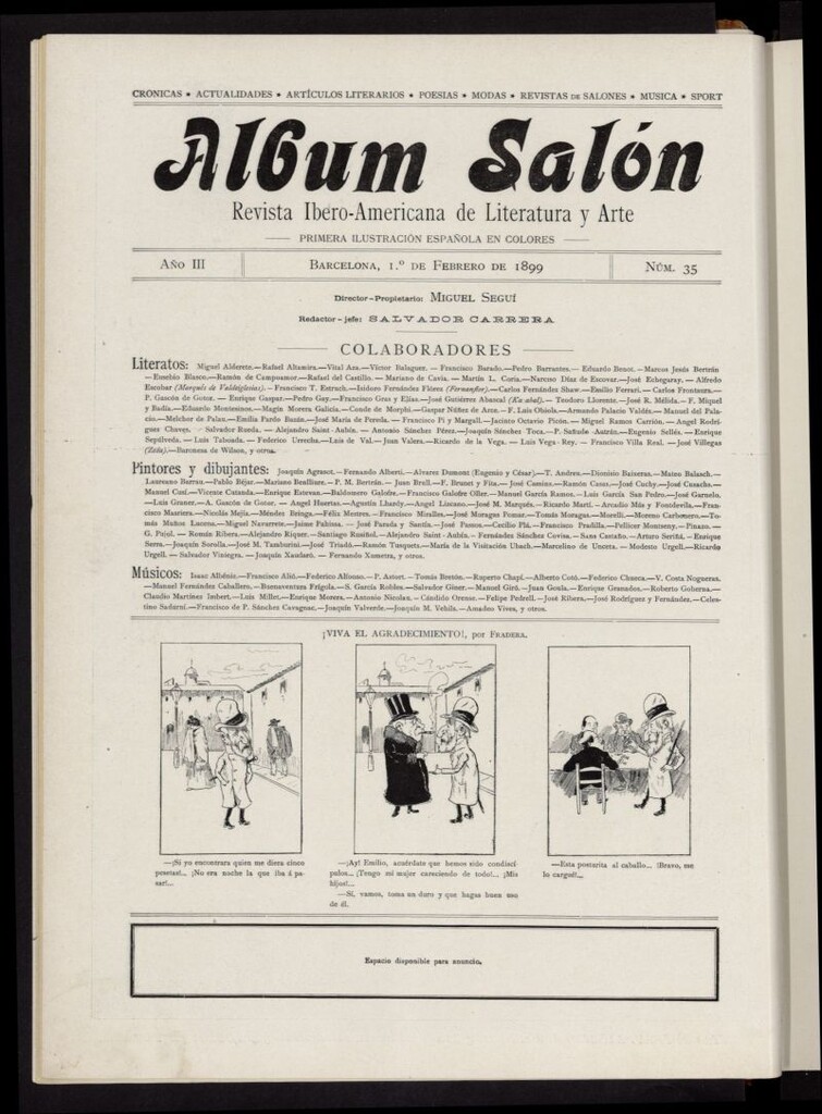 Miniatura de Album Salón del 1 de febrero de 1899, nº 35