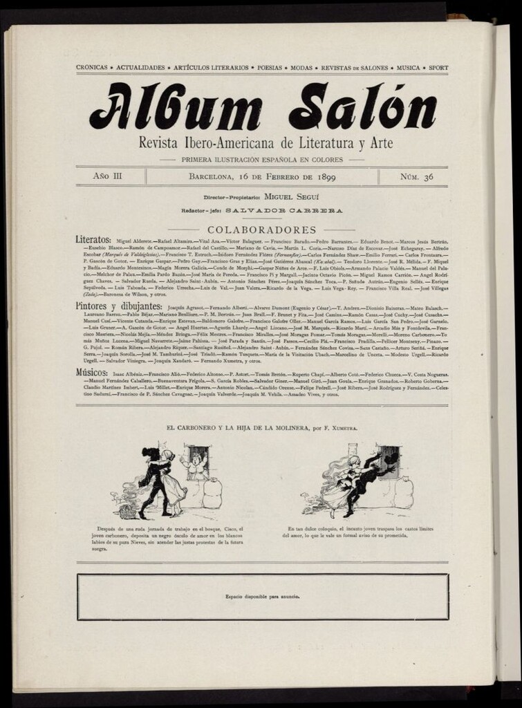 Miniatura de Album Salón del 16 de febrero de 1899, nº 36