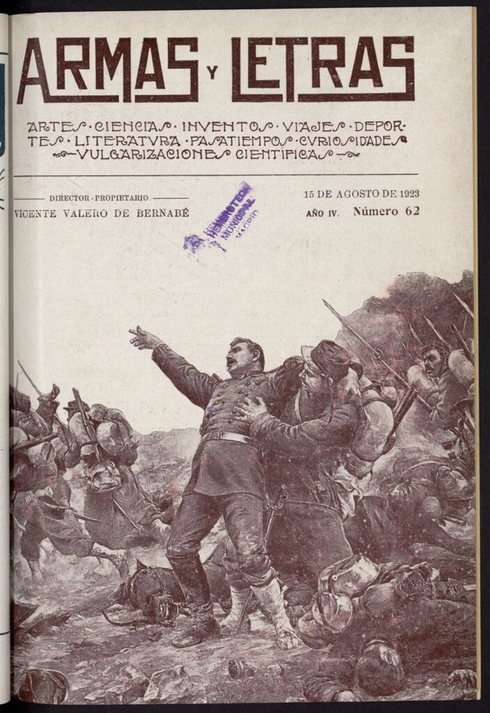 Miniatura de Armas y Letras: revista mensual ilustrada del 15 de agosto de 1923, nº 62