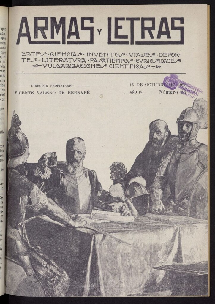 Miniatura de Armas y Letras: revista mensual ilustrada del 15 de octubre de 1923, nº 66