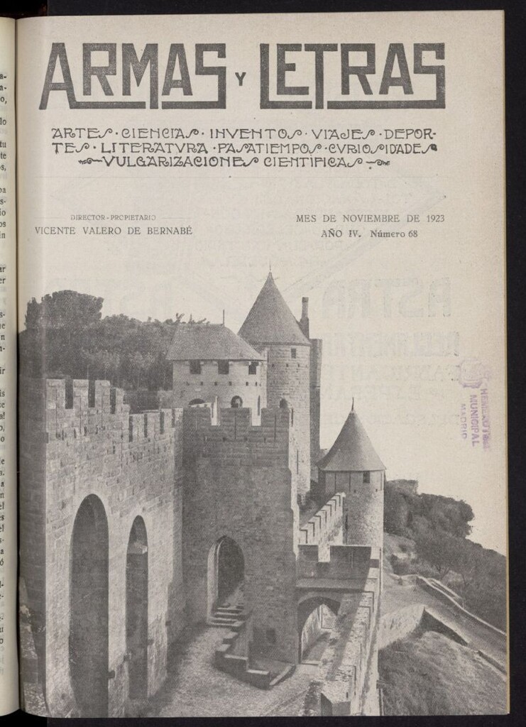 Miniatura de Armas y Letras: revista mensual ilustrada de noviembre de 1923, nº 68
