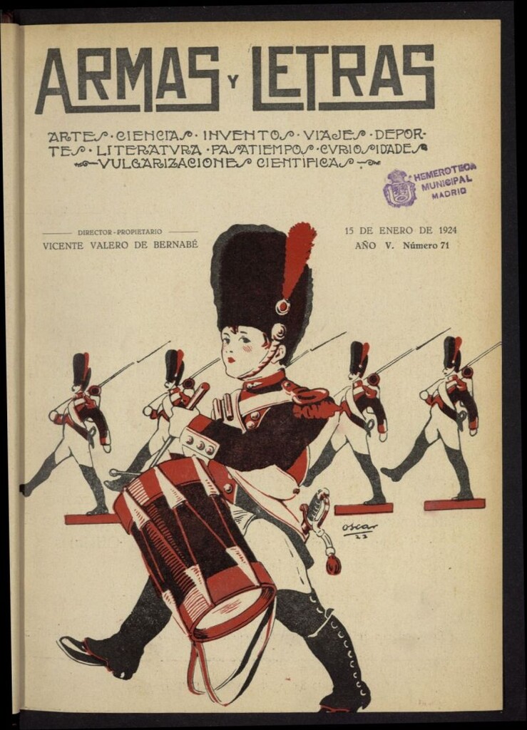 Miniatura de Armas y Letras: revista mensual ilustrada del 15 de enero de 1924, nº 71
