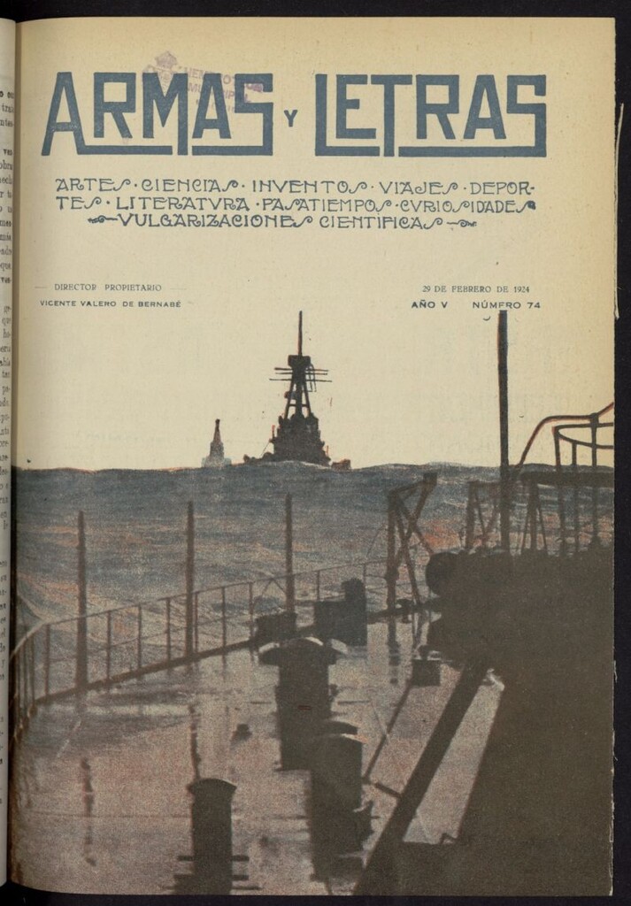 Miniatura de Armas y Letras: revista mensual ilustrada del 29 de febrero de 1924, nº 74
