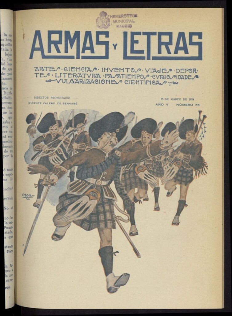 Miniatura de Armas y Letras: revista mensual ilustrada del 15 de marzo de 1924, nº 75