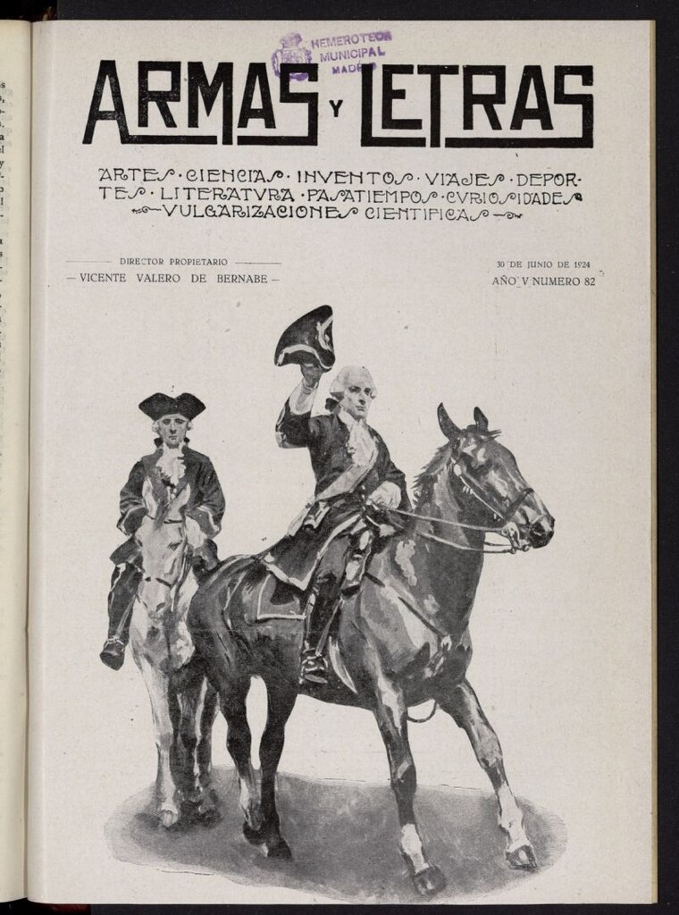 Miniatura de Armas y Letras: revista mensual ilustrada del 30 de junio de 1924, nº 82