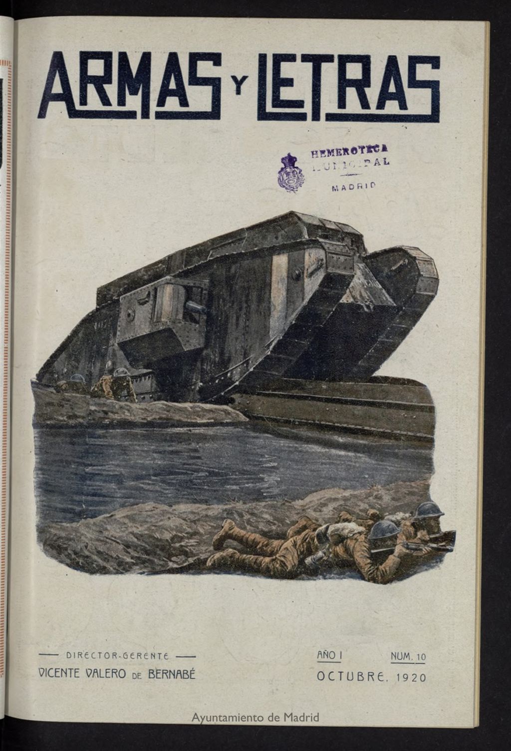 Miniatura de Armas y Letras: revista mensual ilustrada de octubre de 1920, nº 10