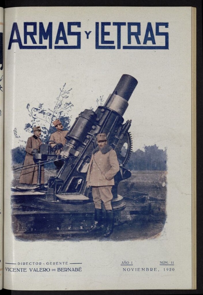 Miniatura de Armas y Letras: revista mensual ilustrada de noviembre de 1920, nº 11