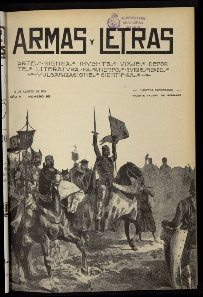 Miniatura de Armas y Letras: revista mensual ilustrada del 15 de agosto de 1924, nº 85