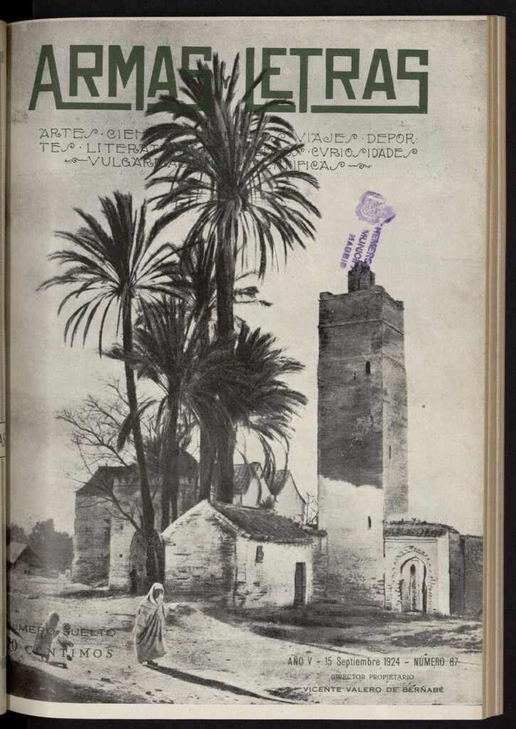 Miniatura de Armas y Letras: revista mensual ilustrada del 15 de septiembre de 1924, nº 87