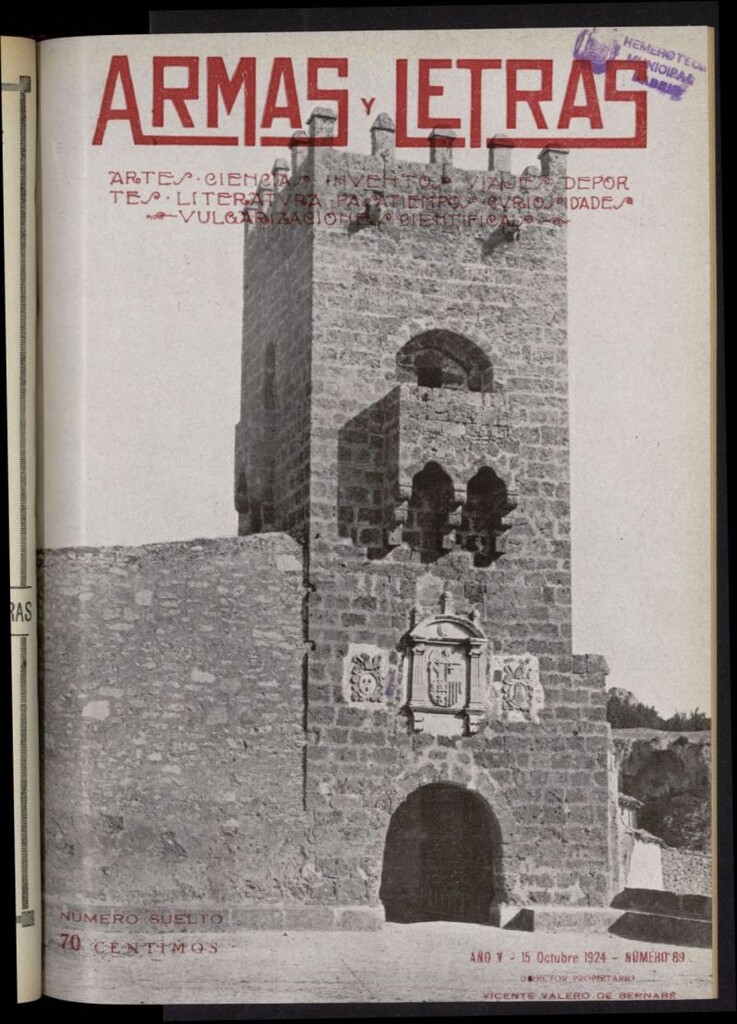 Miniatura de Armas y Letras: revista mensual ilustrada del 15 de octubre de 1924, nº 89