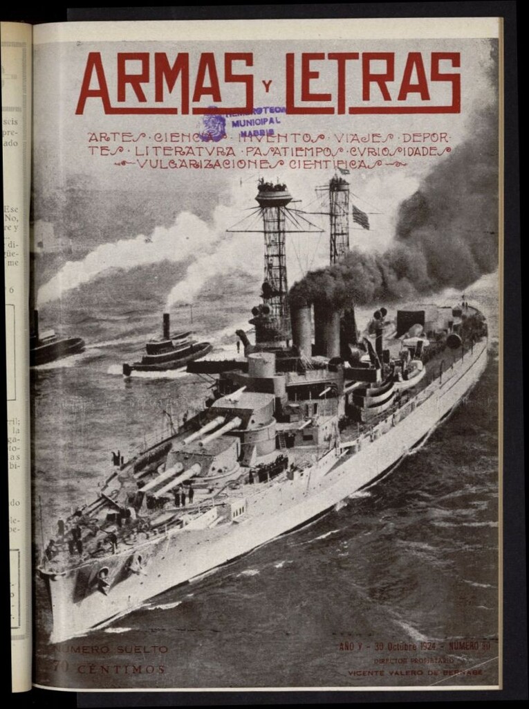 Miniatura de Armas y Letras: revista mensual ilustrada del 30 de octubre de 1924, nº 90