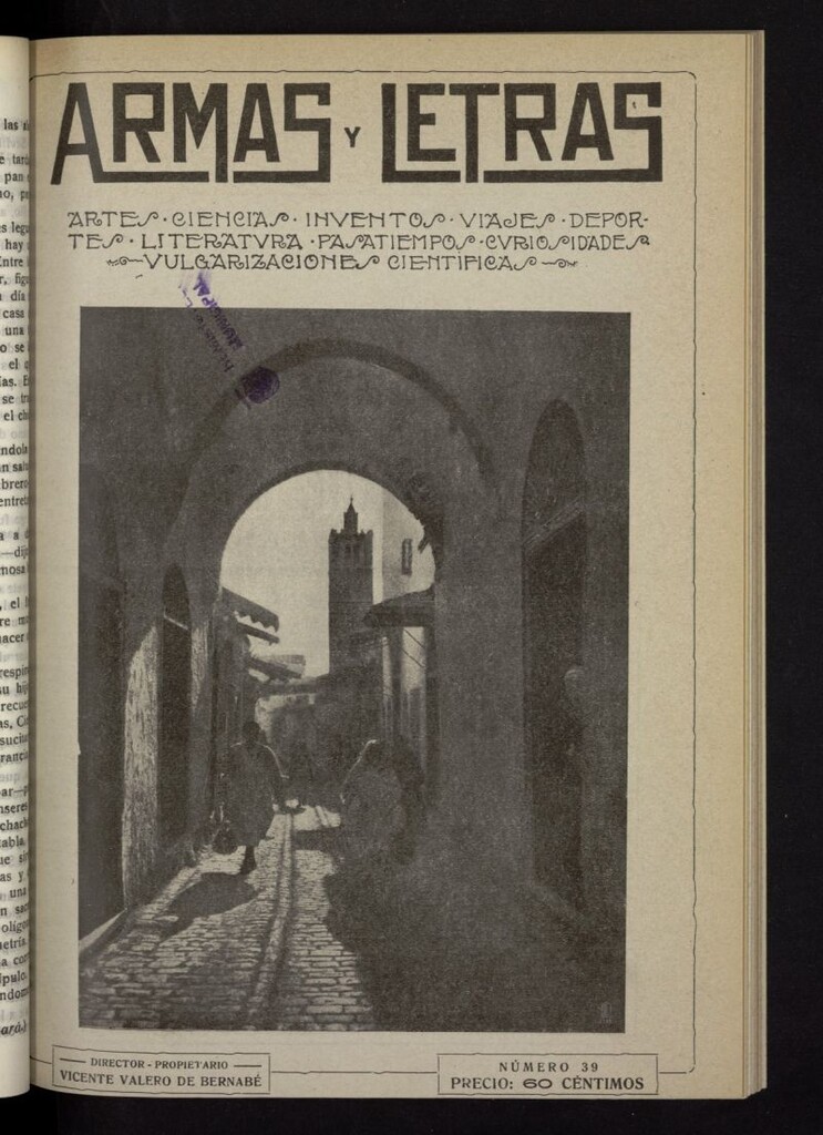 Miniatura de Armas y Letras: revista mensual ilustrada del 30 de agosto de 1922, nº 39