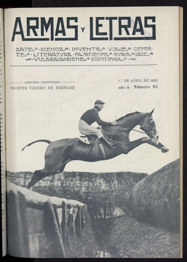 Miniatura de Armas y Letras: revista mensual ilustrada del 1 de abril de 1923, nº 53