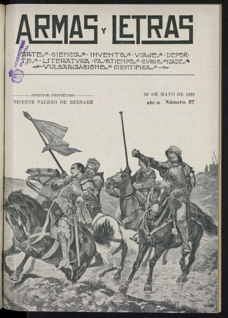 Miniatura de Armas y Letras: revista mensual ilustrada del 30 de mayo de 1923, nº 57