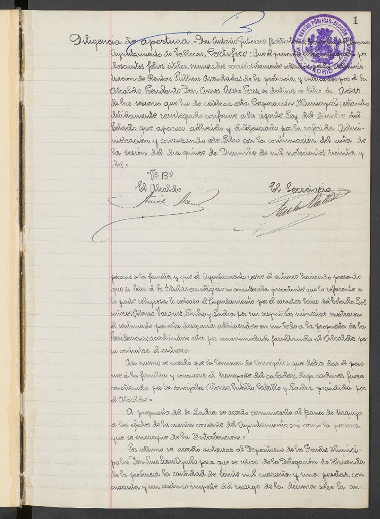 Miniatura de Ayuntamiento de Vallecas: Libro de actas de las sesiones celebradas por este Ayuntamiento correspondientes a los años 1932 y 1933