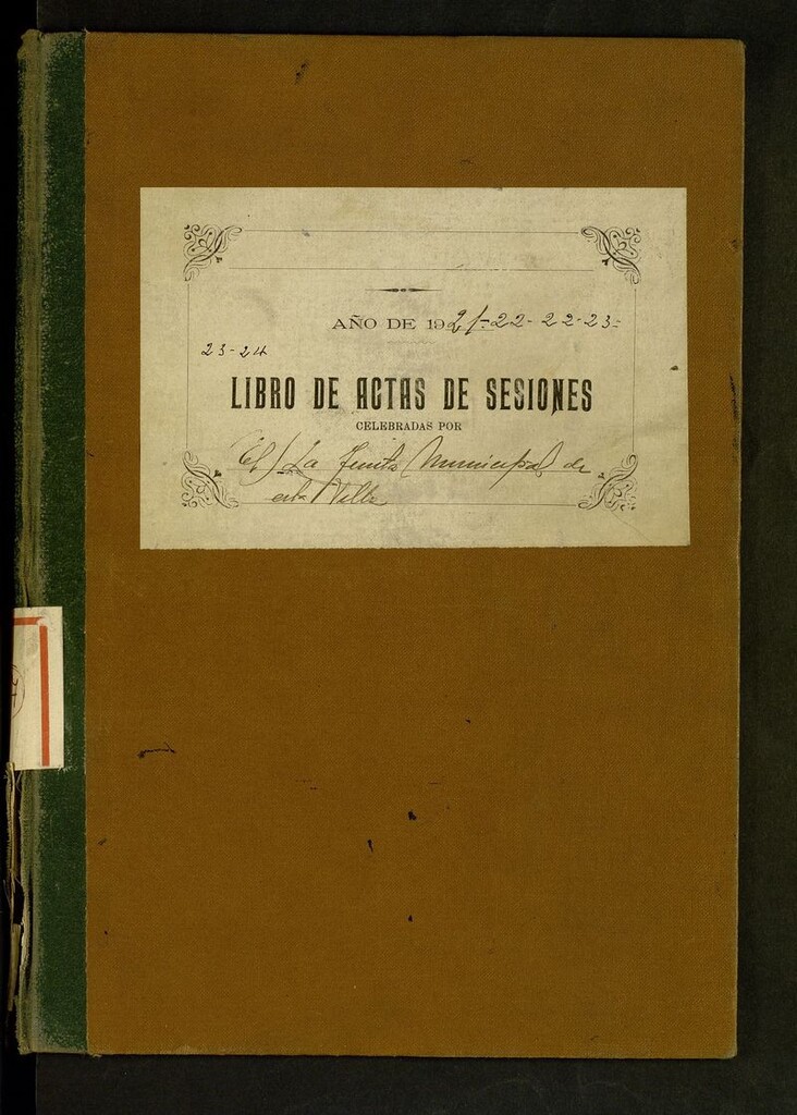 Miniatura de Ayuntamiento de Vallecas. Libros de Actas de las sesiones celebradas por el Pleno.