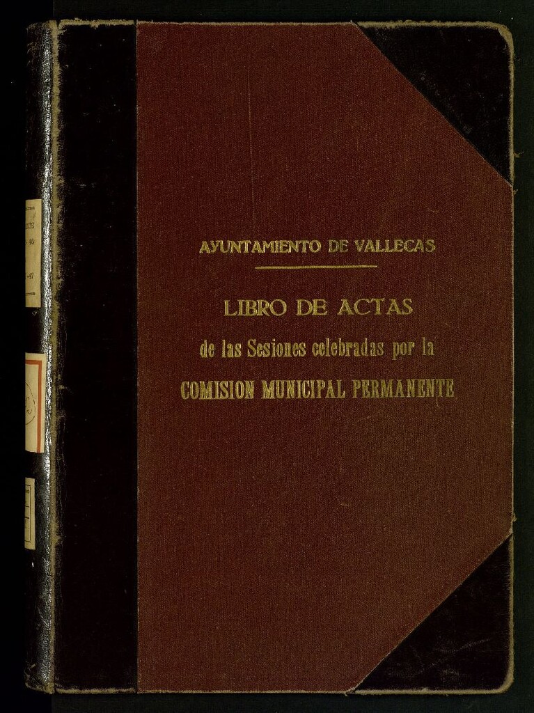Miniatura de Ayuntamiento de Vallecas.Libros de Actas de las sesiones celebradas por la  Comisión Municipal Permanente.