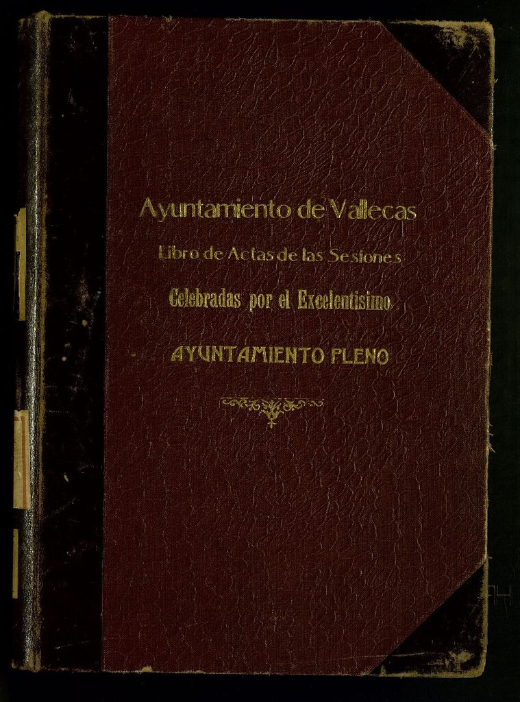 Miniatura de Ayuntamiento de Vallecas. Libros de Actas de las sesiones celebradas por el Ayuntamiento Pleno.