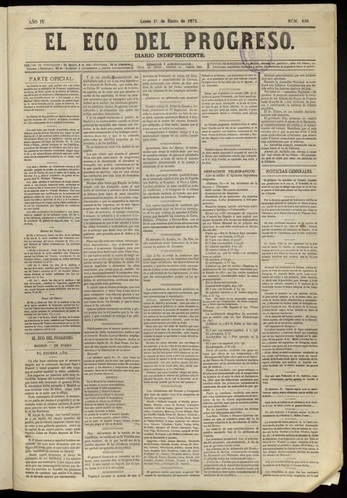 Miniatura de El Eco del Progreso : diario independiente