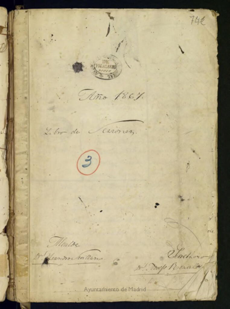 Miniatura de Libros de Actas del Ayuntamiento de Vicálvaro. Volumen 742 (Actas de las sesiones del 1-01-1867 al 30-09-1867)
