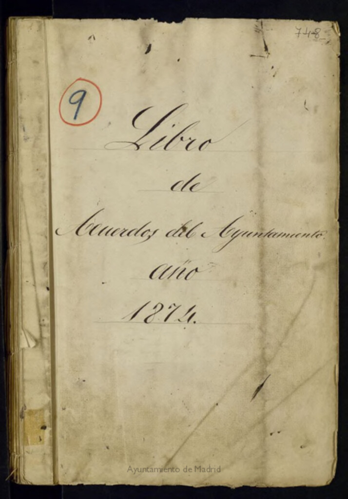 Miniatura de Libros de Actas del Ayuntamiento de Vicálvaro. Volumen 748 (Actas de las sesiones del 3-01-1874 al 29-12-1874)