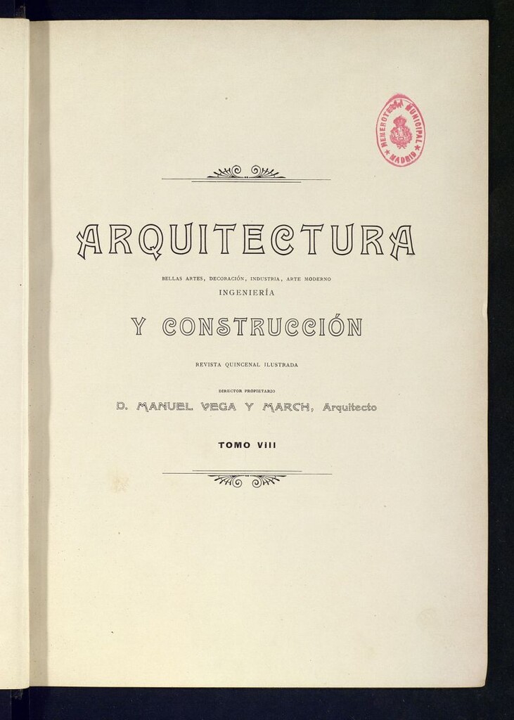 Miniatura de Arquitectura y Construcción : revista técnica quincenal