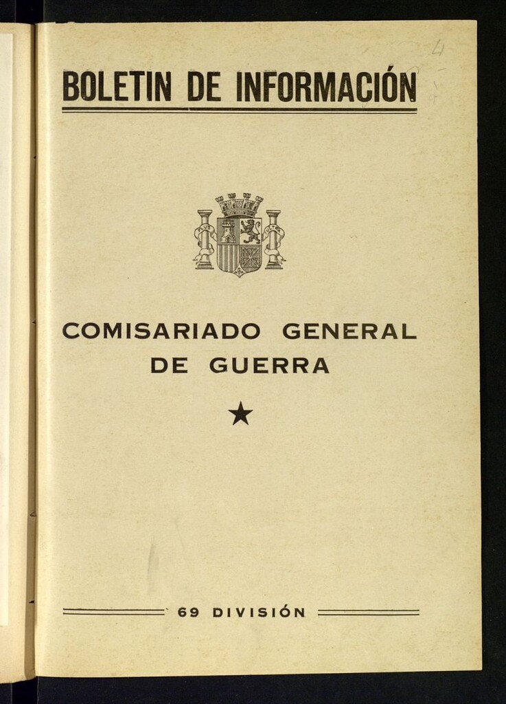 Miniatura de Boletín de Información. 69 División, Puesto de Mando