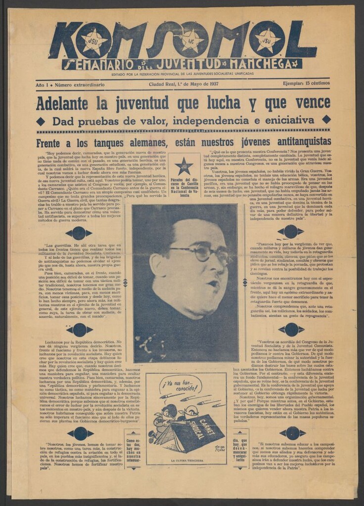 Miniatura de Komsomol : semanario de la juventud manchega