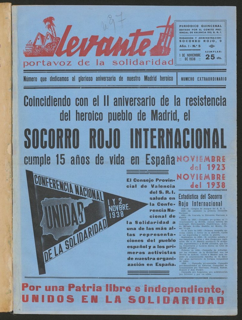 Miniatura de Levante : portavoz de la solidaridad