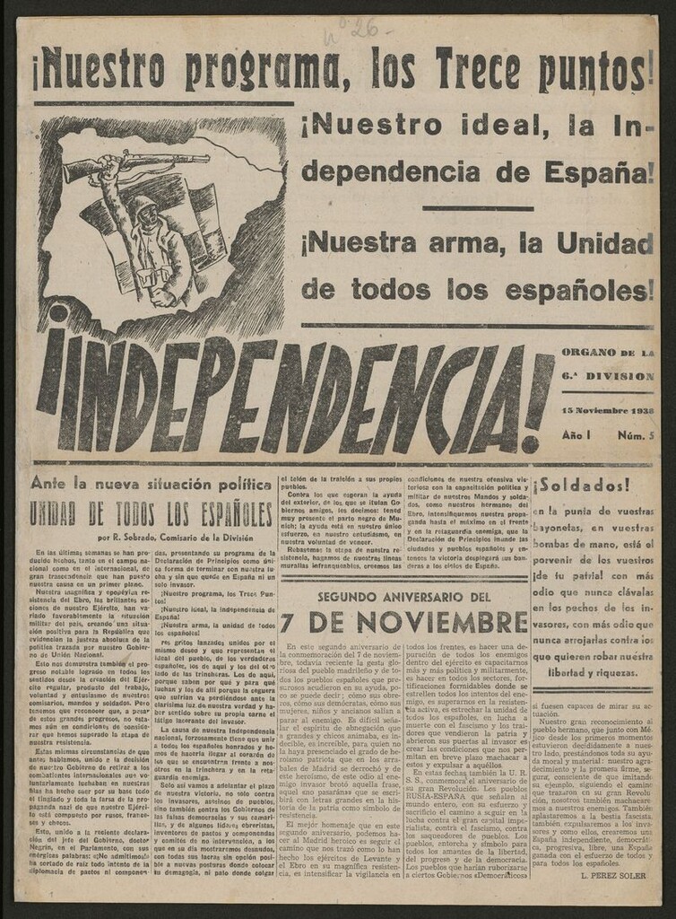 Miniatura de ¡Independencia! : organo de la 6ª División