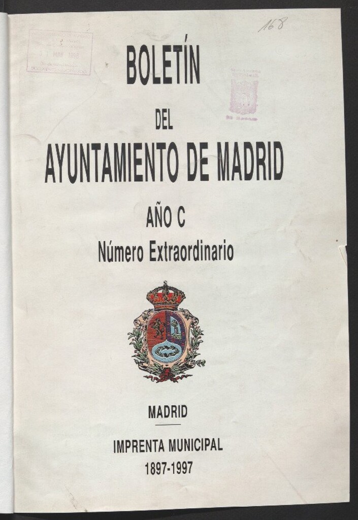 Miniatura de Boletín del Ayuntamiento de Madrid del 1 de enero de 1997, número extraordinario