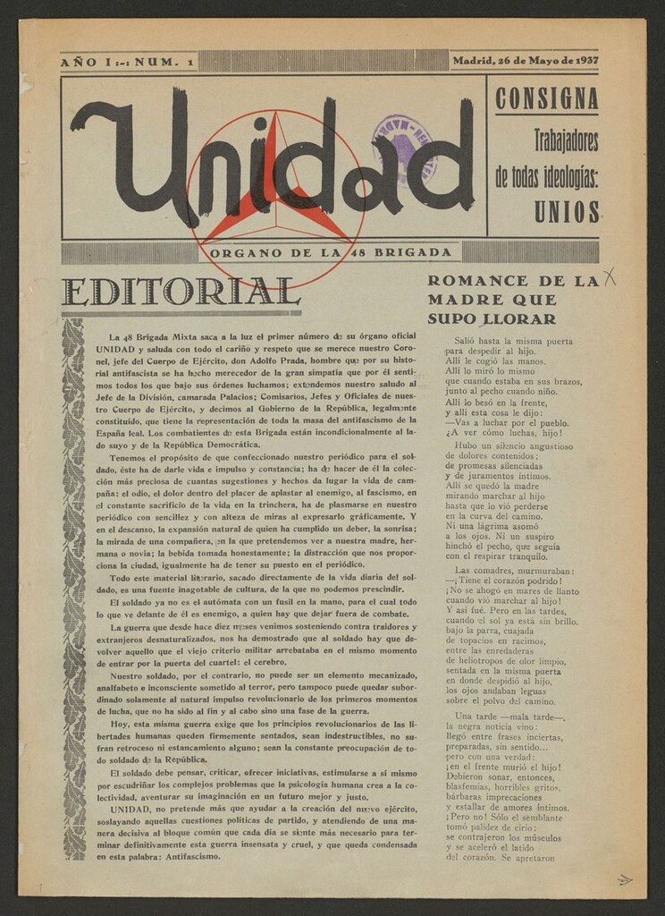 Miniatura de Unidad : órgano de la 48 Brigada
