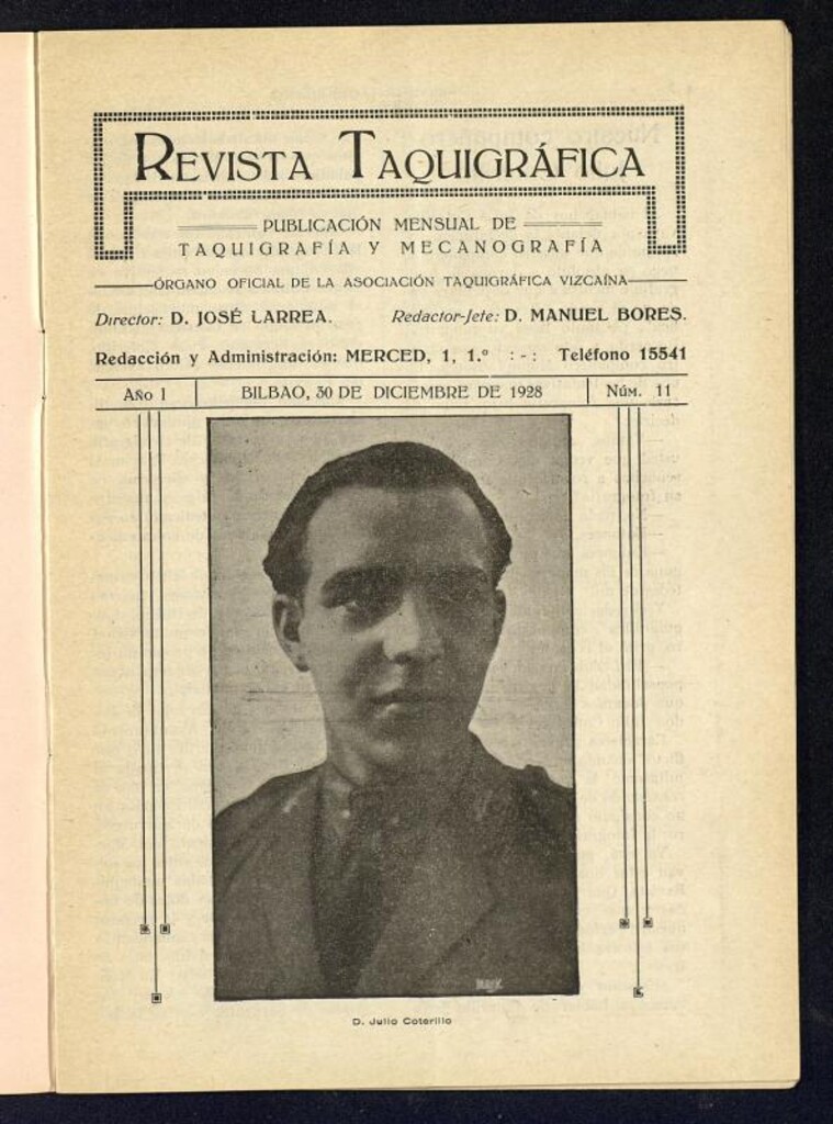 Miniatura de Revista Taquigrafica, Bilbao 30 de diciembre de 1928, nº 11