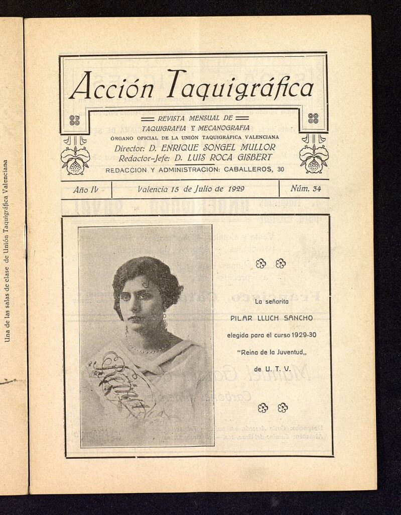 Miniatura de Acción Taquigráfica: Revista mensual de Estenografía y Taquigrafía del 15 de julio de 1929, nº 34