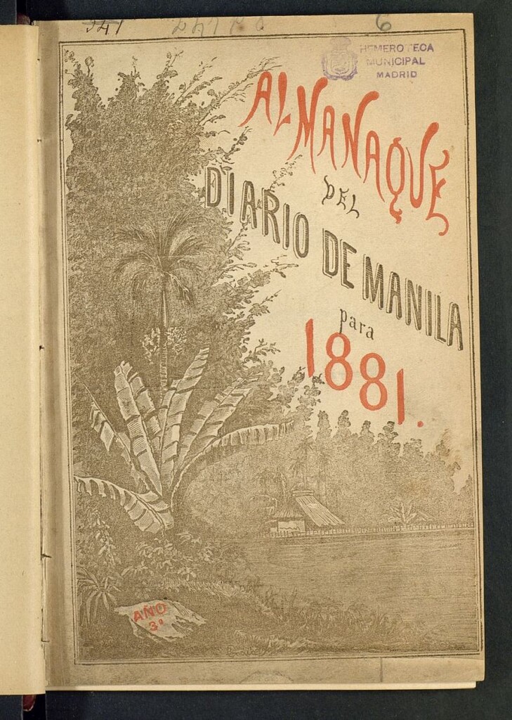 Miniatura de Almanaque del Diario de Manila para el año 1881