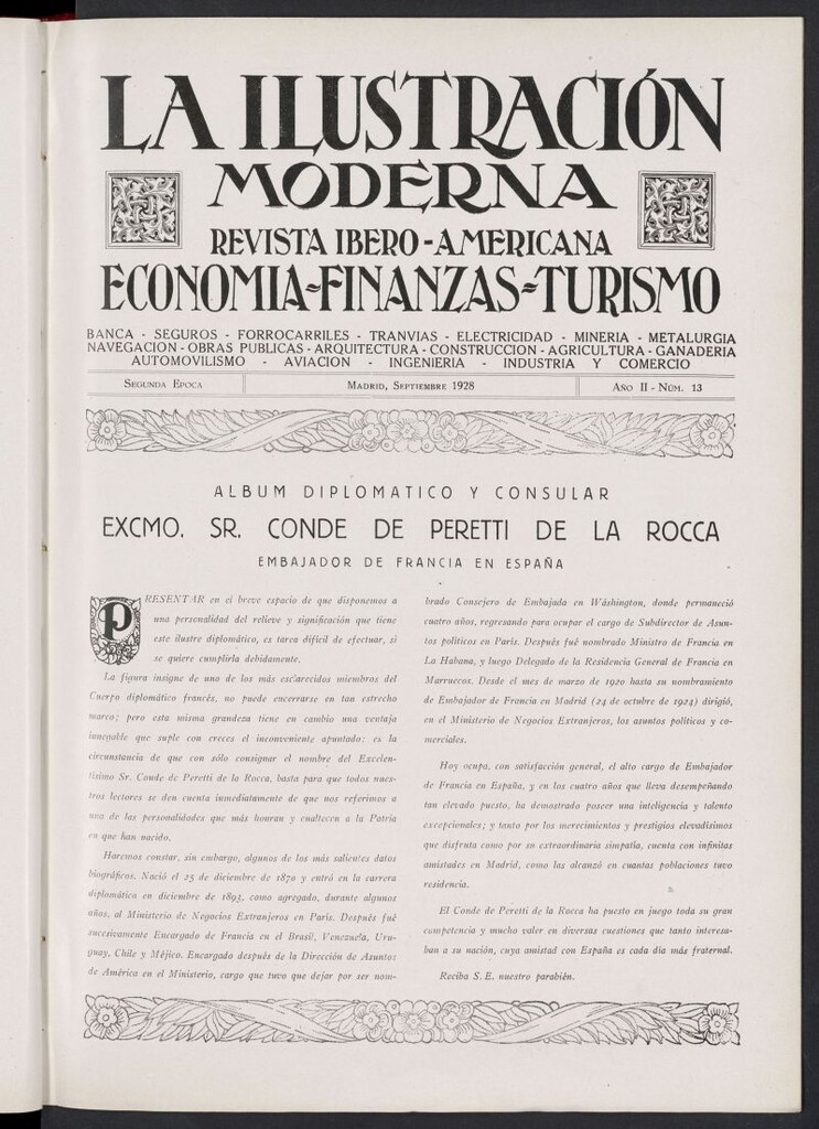 Miniatura de La Ilustración Moderna Ibero-Americana de septiembre de 1928, nº 13