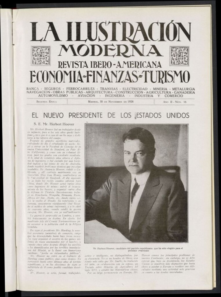 Miniatura de La Ilustración Moderna Ibero-Americana del 30 de noviembre de 1928, nº 15