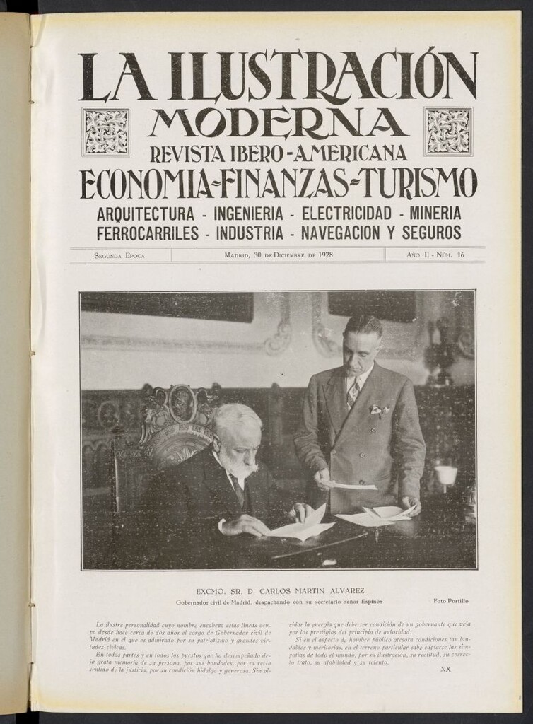 Miniatura de La Ilustración Moderna Ibero-Americana del 30 de diciembre de 1928, nº 16